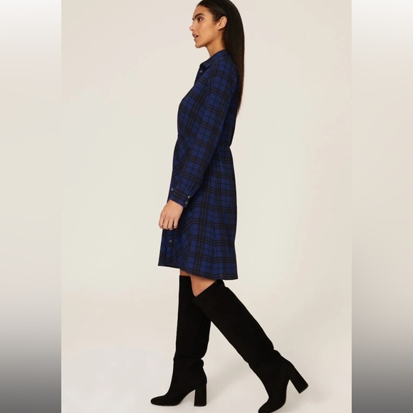 Thakoon x RTR Blue Plaid Shirtdress - Picture 3 of 9